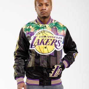 NEW Pro Standard Los Angeles Lakers Remix Satin Varsity Jacket Men’s Size XXL